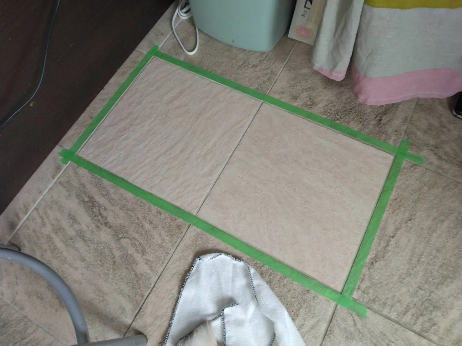 床タイルの特殊洗浄
